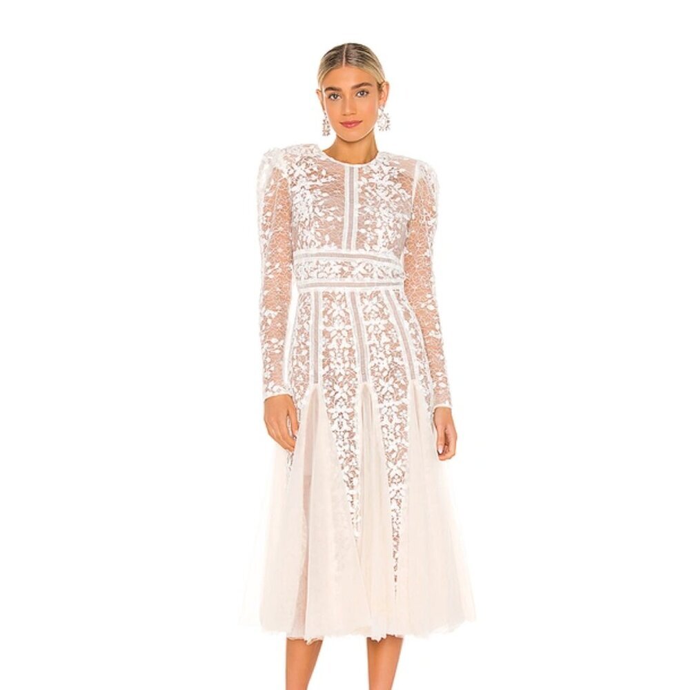 Bronx and Banco White Lace Wedding Dress